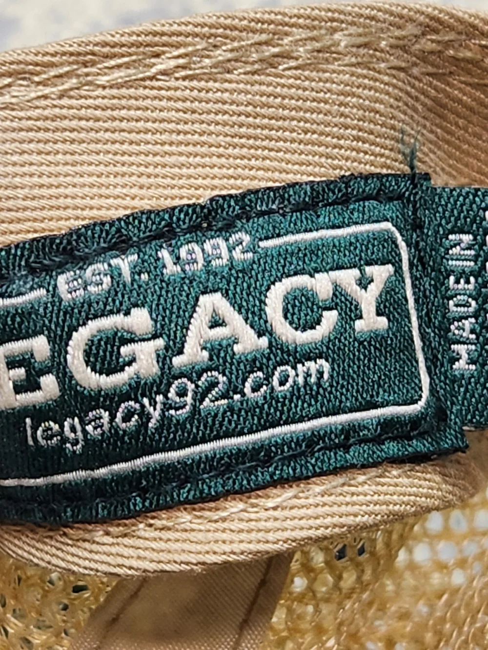 The Whiskey Strikes Back Embroidered Trucker Hat - Navy & Tan Distrested